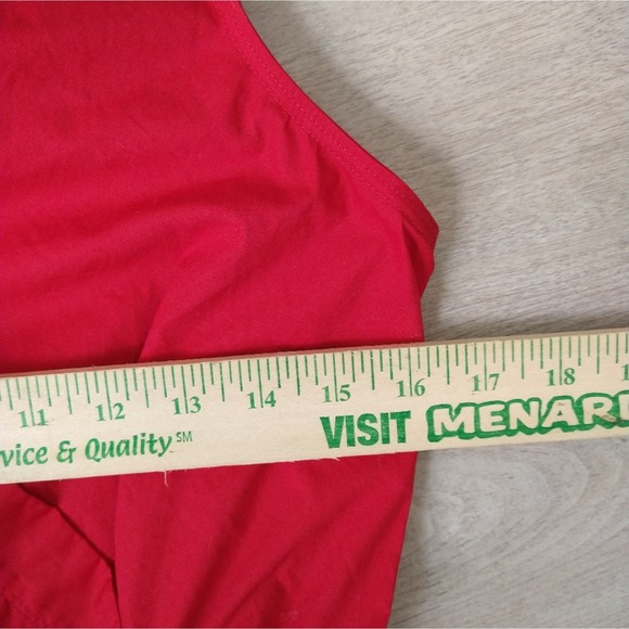 New Talbots surplice vneck red sleeveless cropped jumpsuit sz 2 petite - Picture 4 of 10